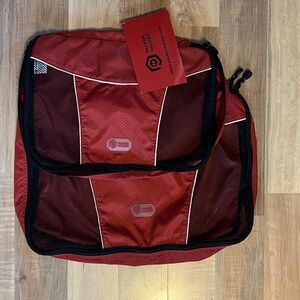 2 Red Packer Hacker Packing  Cube with Mesh Panel